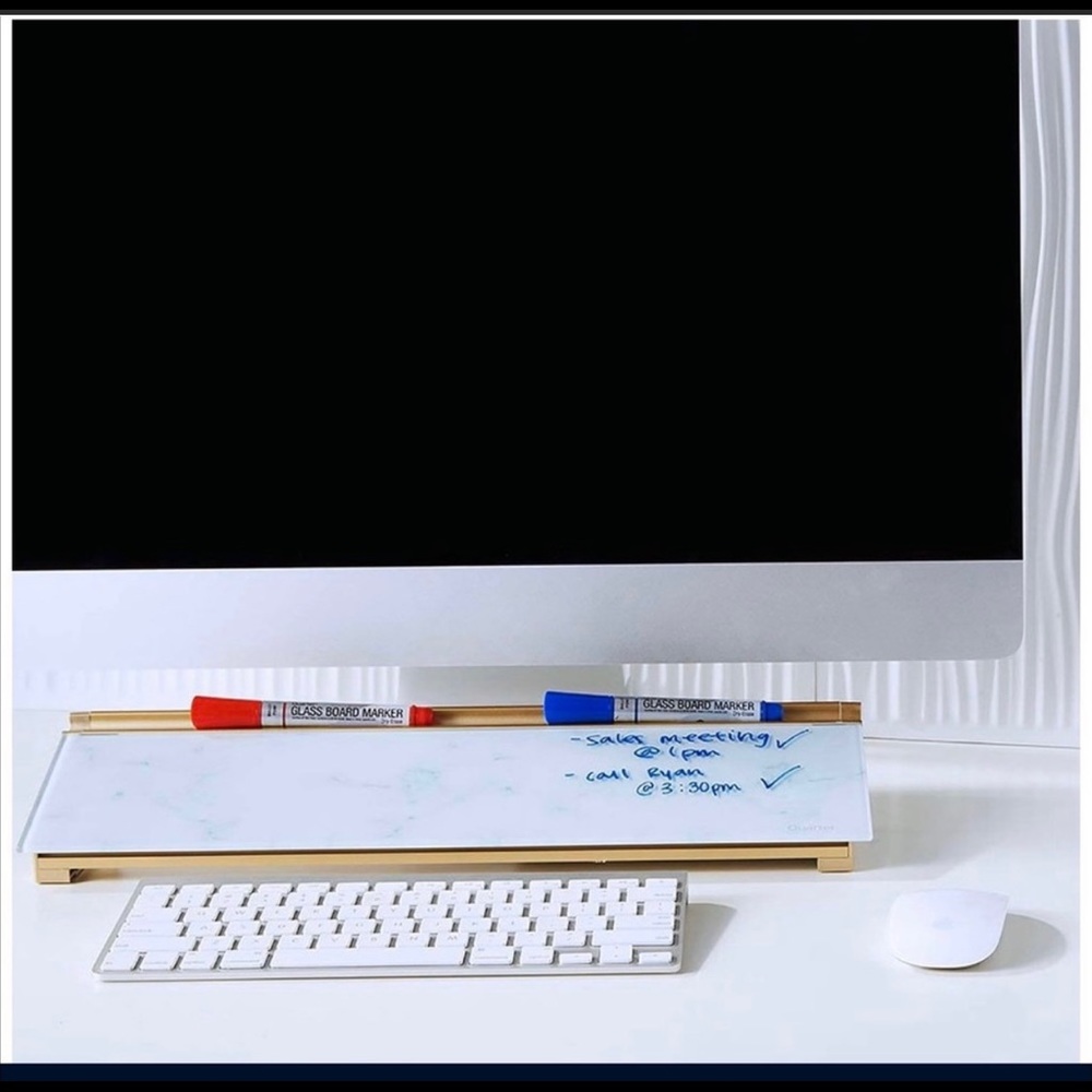 Quartet Glass Desktop Computer Pad - Whiteboard